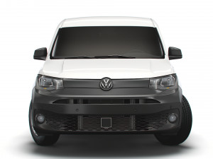 volkswagen caddy commerce van 2021 Modèle 3D