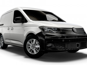 volkswagen caddy commerce van 2021 Modèle 3D