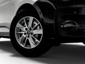 volkswagen caddy commerce van 2021 Modèle 3D