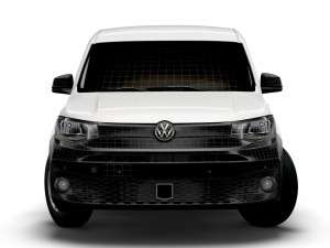 volkswagen caddy commerce van 2021 Modèle 3D