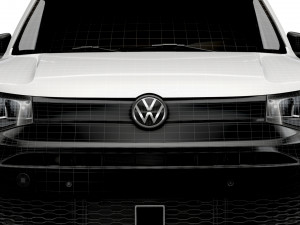 volkswagen caddy commerce van 2021 Modèle 3D