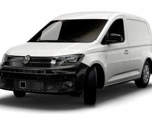 volkswagen caddy commerce van 2021 3D Model