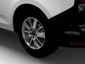 volkswagen caddy commerce van 2021 Modèle 3D