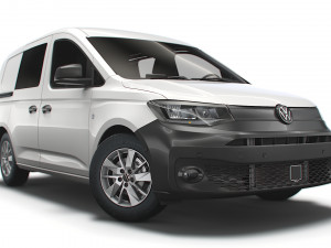 volkswagen caddy commerce van doublecab 2021 3D Model