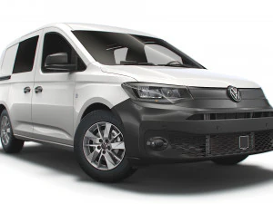 volkswagen caddy commerce van doublecab 2021 Modèle 3D