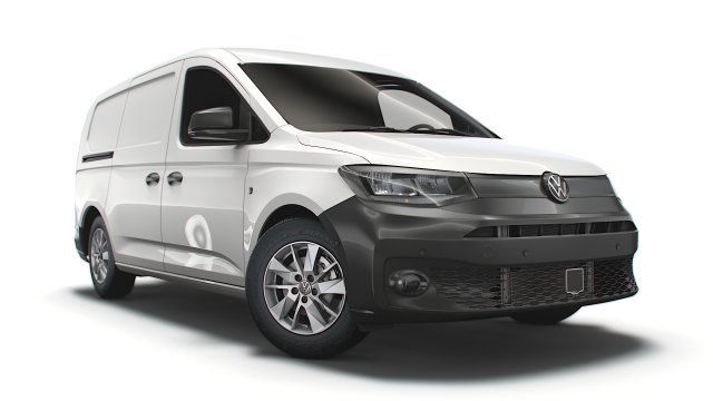 volkswagen caddy commerce van maxi 2021 Model 3D .c4d .max .obj .3ds .fbx .stl .blend 