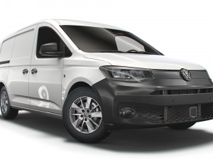 volkswagen caddy commerce van maxi 2021 3D Model
