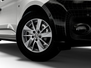 volkswagen caddy commerce van maxi 2021 Model 3D