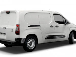peugeot partner crew van lwb 2021 3D Model
