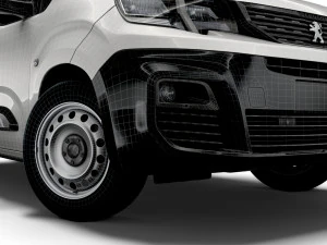 peugeot partner crew van lwb 2021 3D Model