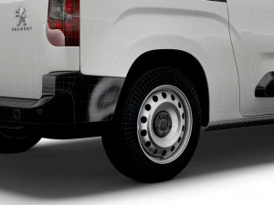 peugeot partner crew van lwb 2021 3D Model
