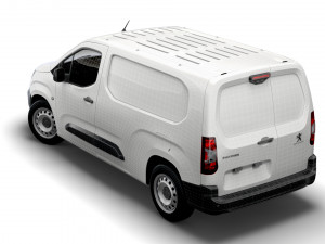 peugeot partner van lwb 2021 3D Model