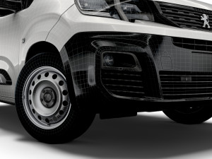 peugeot partner van lwb 2021 3D Model