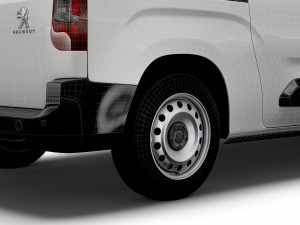 peugeot partner van lwb 2021 3D Model