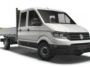 vw crafter double cab tipper 2021 3D Model