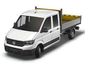vw crafter double cab tipper 2021 3D-Modell