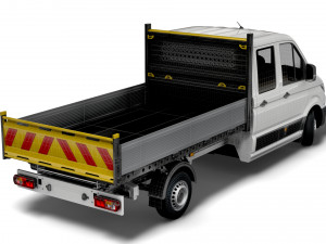 vw crafter double cab tipper 2021 3D-Modell