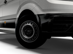 vw crafter double cab tipper 2021 3D-Modell