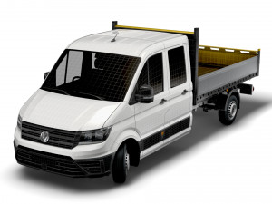 vw crafter double cab tipper 2021 3D-Modell