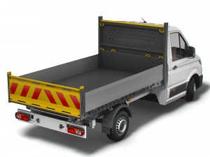 vw crafter single cab tipper 2021 3D Model