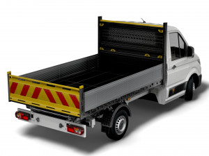 vw crafter single cab tipper 2021 3D Model