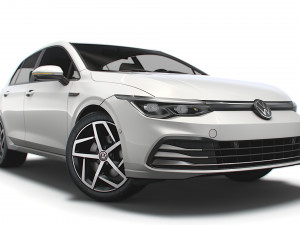 vw golf style 2021 3D Model
