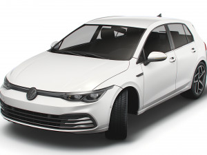 vw golf style 2021 3D Model