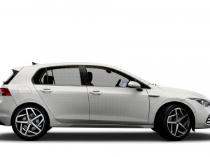 vw golf style 2021 3D Model