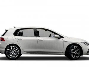 vw golf style 2021 3D Model