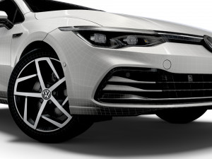 vw golf style 2021 3D Model