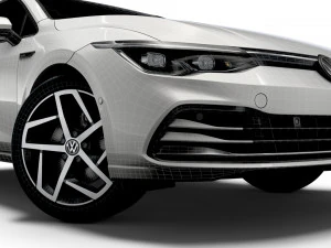 vw golf style 2021 3D Model