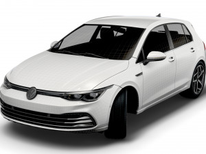 vw golf style 2021 3D Model