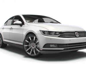 vw passat highline b8 2019 3D Model