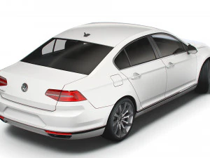 vw passat highline b8 2019 3D Model