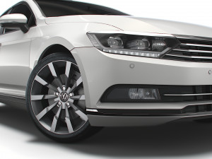 vw passat highline b8 2019 Modelo 3D