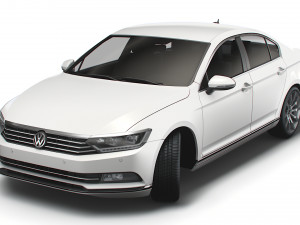 vw passat highline b8 2019 Modelo 3D