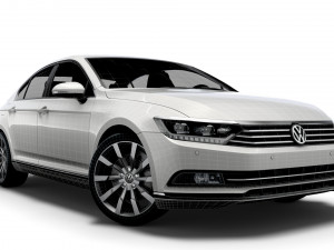 vw passat highline b8 2019 Modelo 3D
