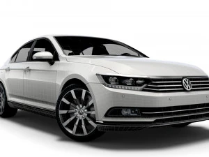 vw passat highline b8 2019 3D Model