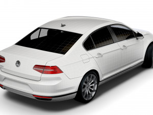 vw passat highline b8 2019 Modelo 3D