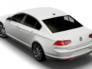 vw passat highline b8 2019 3D Model