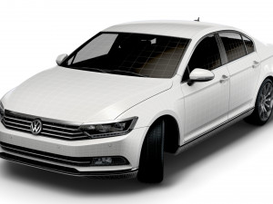 vw passat highline b8 2019 Modelo 3D