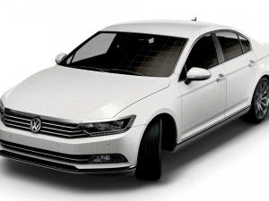 vw passat highline b8 2019 3D Model