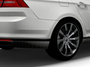 vw passat highline b8 2019 3D Model