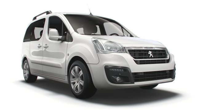 peugeot partner tepee 2017 3D Model .c4d .max .obj .3ds .fbx .stl .blend