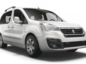 peugeot partner tepee 2017 3D Model