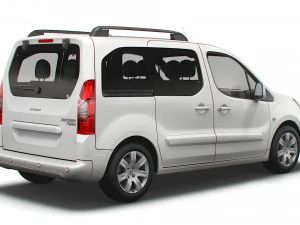peugeot partner tepee 2017 3D Model