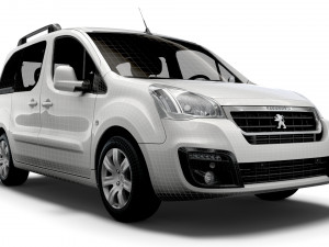 peugeot partner tepee 2017 3D Model