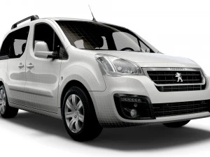 peugeot partner tepee 2017 3D Model