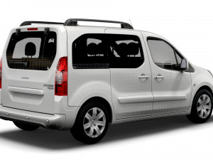 peugeot partner tepee 2017 3D Model