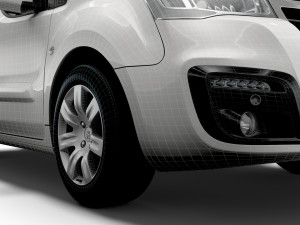peugeot partner tepee 2017 3D Model
